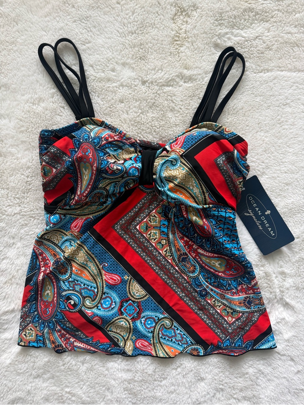 NWT Ocean Dream Multicolor Paisley Tankini Top